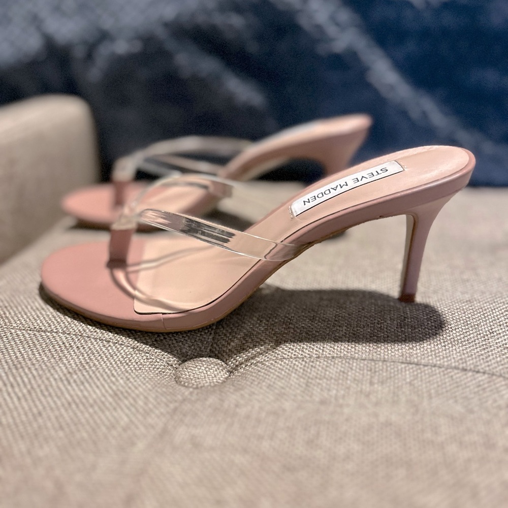 Steve Madden clear thong sandal